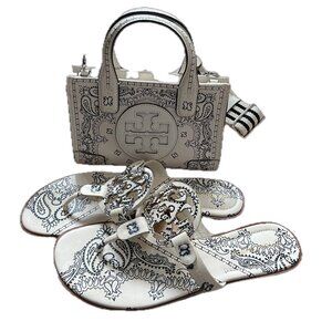 Tory Burch Mini Printed Crossbody/HandBag;w/Matching Sandals/8M